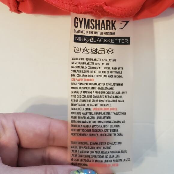 Gymshark X Nikki Blackketter  Season 2 Leggings in Red Coral Marl Womens Small - Picture 11 of 12